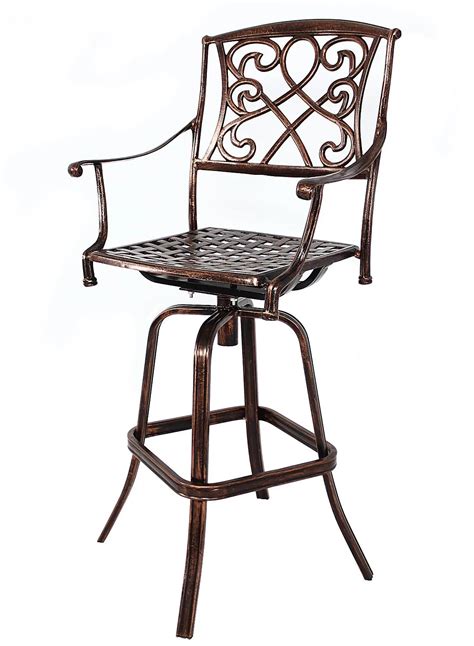 Outdoor Bar Height Patio Chairs Allen Roth Safford Swivel Patio Bar