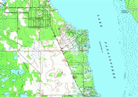 1968 Map Of Lake Panasoffkee Sumter County Florida Etsy Ireland