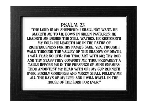 Psalm 23 Poster In King James Bible Verse Print Free Nude Porn Photos