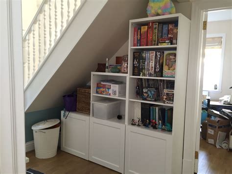 Shelving Unit Under The Stairs Ikea Besta Entry Pinterest