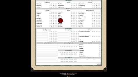 Guidetutorial How To Fill Out A Vampire The Masquerade Character