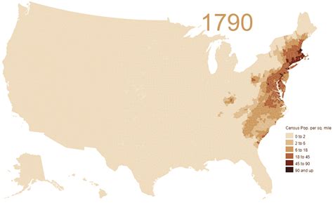 Map Visualizing 220 Years Of Us Population Density The Sounding Line