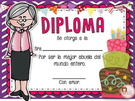 Pin De Tatiana Aguilar Ch En Abuelos Diplomas Para Mamá Regalos Para