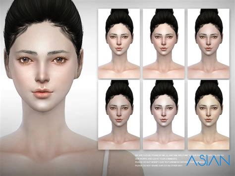 The Sims Resource Asian Skintones 20 By S Club • Sims 4 Downloads