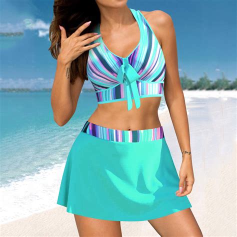 Cathalem Bathing Suit With Skirt Two Piece Swimsuits For Women Swimsuits With Skirt 2 Piece