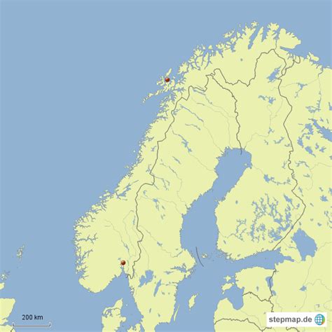 Stepmap Norwegen Stumme Karte Landkarte Für Deutschland