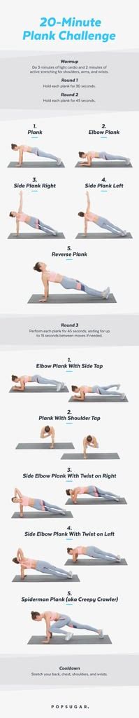Plank Challenge For Arms And Abs Printable Workouts For Arms And Abs