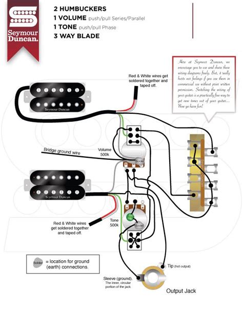 I have an ibanez artist (mahogany body w/maple cap, mahogany neck/rosewood board) that currently has a jb in the bridge. Seymour Duncan 2 Humbucker Wiring Diagram - Wiring Diagram