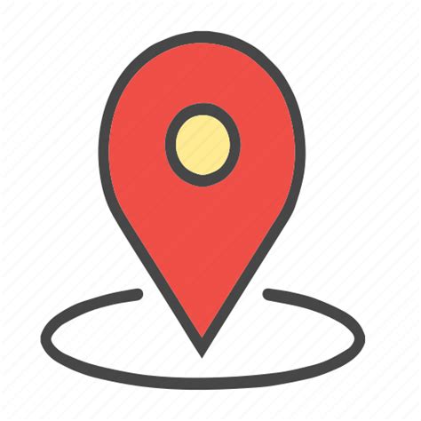 Around location, arrow, check location, current location, direction, down, location, map pin ...
