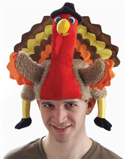 Adult Plush Roasted Turkey Hat Christmas Dinner Chef Costume Turkey Trot Hat Ebay