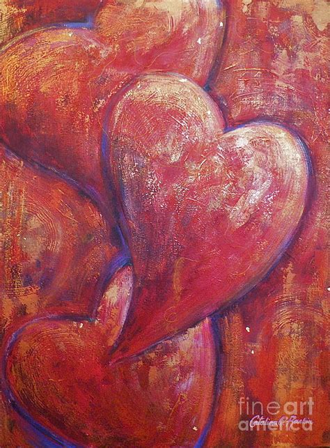 3 Hearts Painting By Catalina Rankin Fine Art America