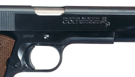 Pre War Colt Super Match 38 Semi Automatic Pistol