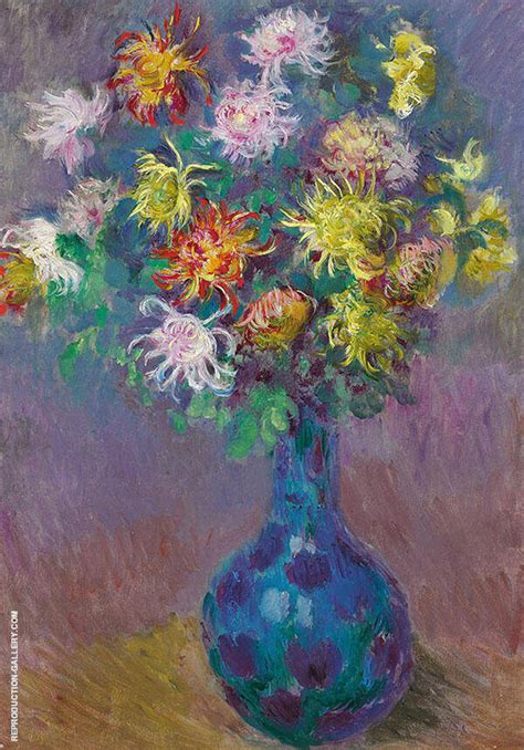 Vase Of Chrysanthemums By Claude Monet Oil Painting Reproduction