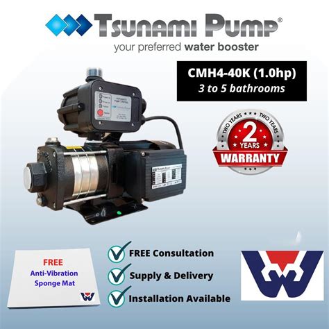 Free T Tsunami Cmh4 40k Automatic Start Stop Home Water Booster