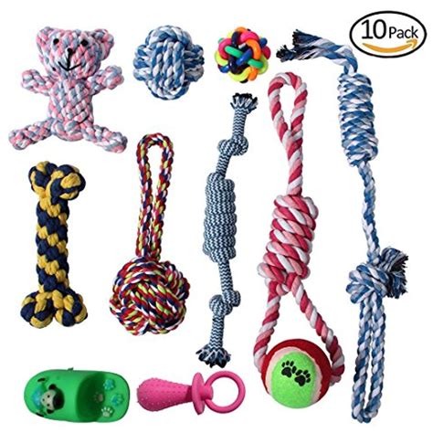Kemug Dog Rope Toys For Aggressive Chewers Dog Toy Set 10 Pack Dog