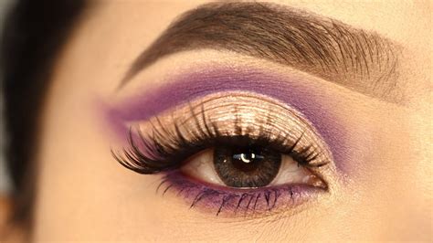 Purple Glitter Cut Crease Eye Makeup Simple And Easy Eye Makeup