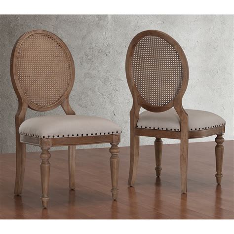 Elements Weathered Oak Cane Back Dining Chairs Set Of 2 Overstock