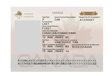 Canada Passport Psd Template In 2020 Doctors Note Template Passport