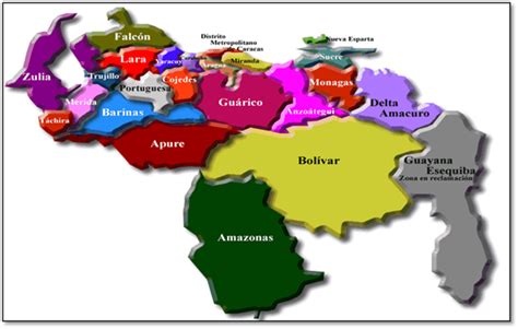 Mapa De Venezuela Con Su Division Politica Para Colorear Imagui