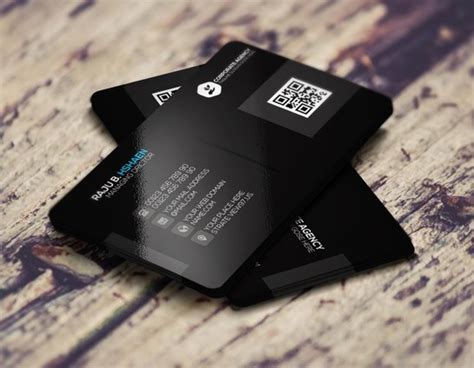 Free Sleek Black Corporate Business Card Template Psd Titanui