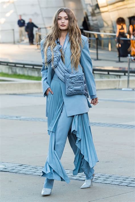 Gigi Hadids Poofy Sleeves Make A Statement At Milan Fashion Week