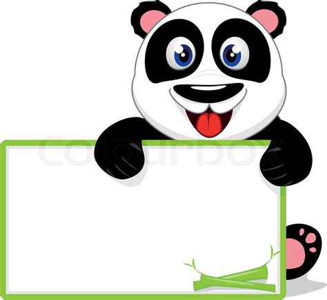 Vector Illustration Of Happy Panda Stock Vector Colourbox
