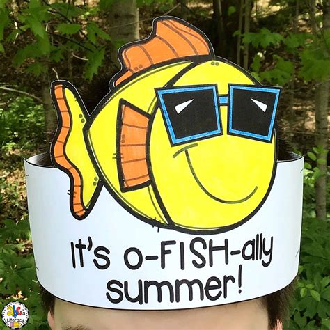 Its O Fish Ally Summer Free Printable Hat And Writing Activity