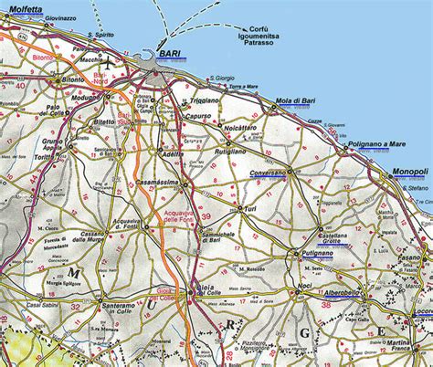 Cartina stradale basilicata puglia bari mappa basilicata puglia bari puglia basilicata cartina title: Cartine e Mappe della Puglia (5)