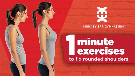 1 Minute Exercises To Fix Rounded Shoulders Youtube