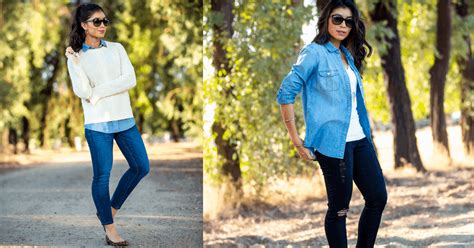 Fall Styling How To Wear A Denim Shirt And Denim Shirt Outfit Ideas