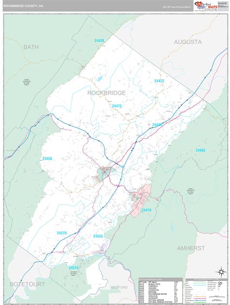 Rockbridge County Va Wall Map Premium Style By Marketmaps