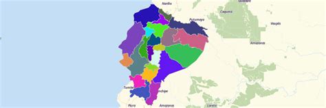 Map Of Ecuador Provinces Mapline