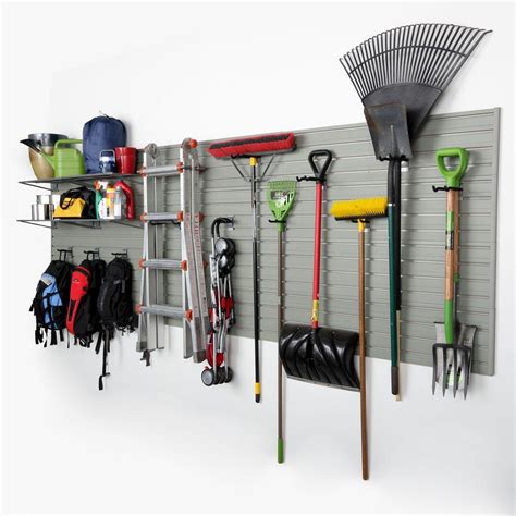Flow Wall Modular Garage Wall Panel Storage Set with Accessories in