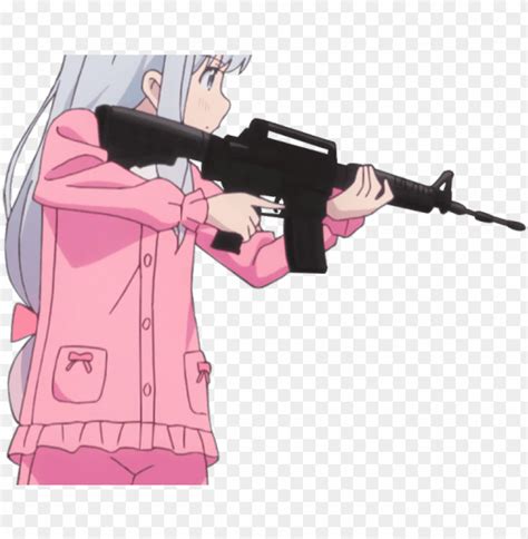 Aesthetic Pistol Anime Girl With Gun Get Your Hairstyle Today
