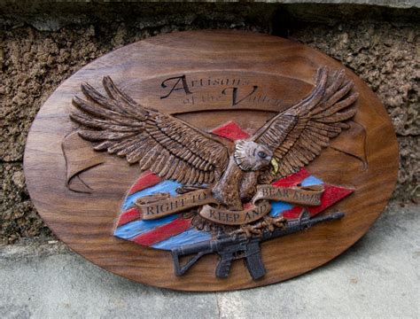 3d Cnc Carved Patriotic Eagle By Eric M Saperstein