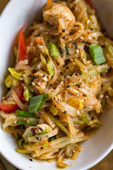Chicken And Rice Noodles Easy Dinner Recipe From Or Whatever You Do