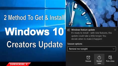 Two Methods To Get And Install The Windows 10 Creators Update Youtube
