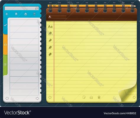 Vector Notepad Template Royalty Free Vector Image