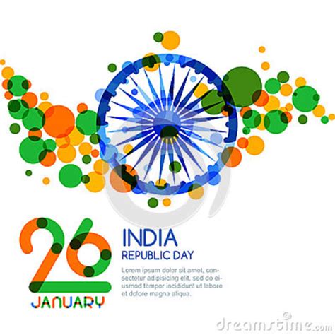 26 Of January India Republic Day Vector Multicolor Banner Background
