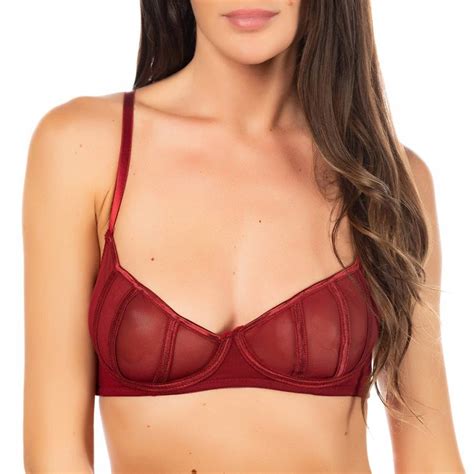 Bordeaux Liberty Half Cup Bra Brandalley