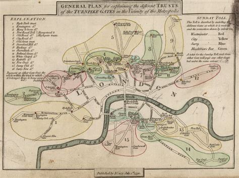 17th Century Congestion Charging London Map Old London Vintage
