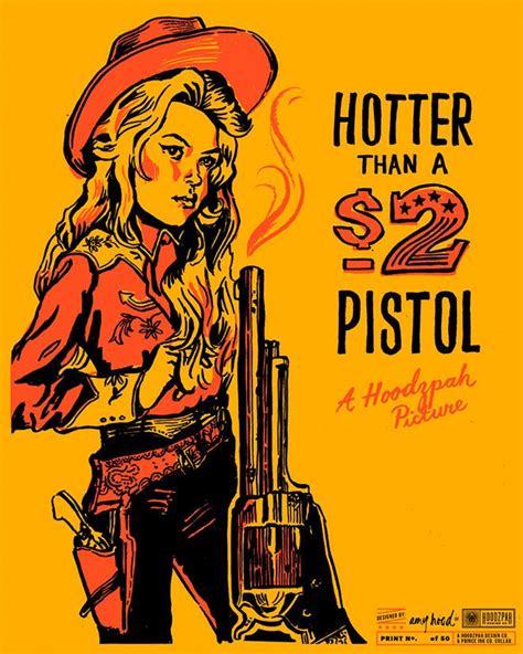 2 Dollar Pistol Poster By Amy Hood Vintage Illustration Cowboy Art
