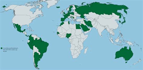 Countries Participating In The 2018 Fifa World Cup Russia Oc