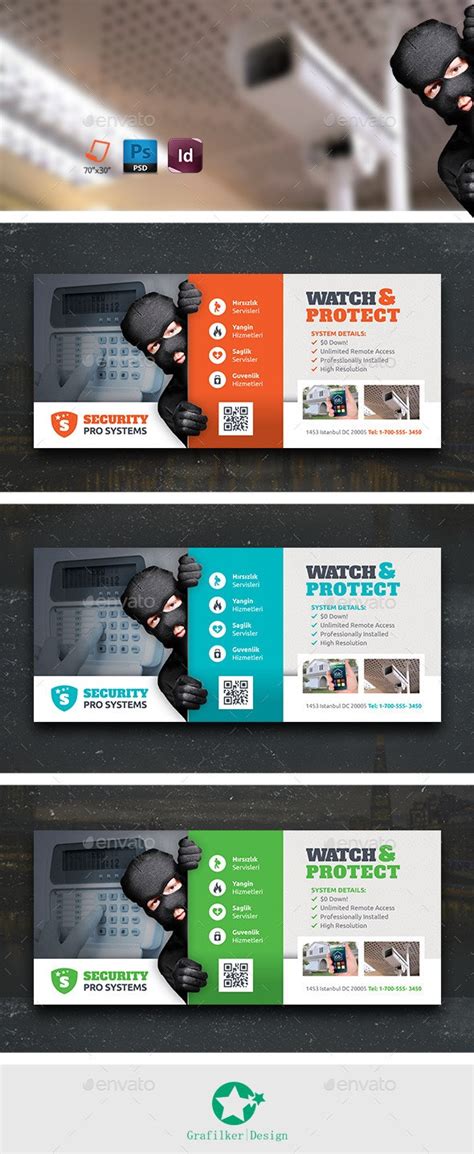 Security Systems Billboard Templates By Grafilker Graphicriver