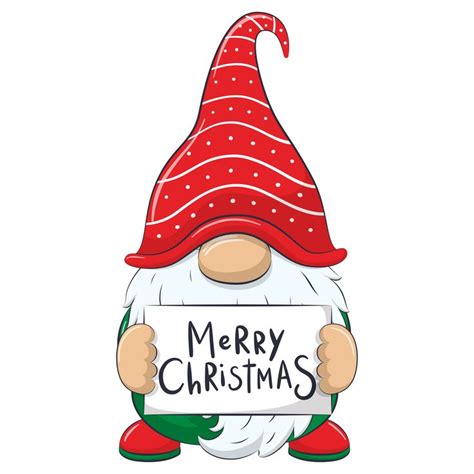 Christmas Gnome Clipart Eps Png Jpeg Nordic Gnome New Year Clip Art