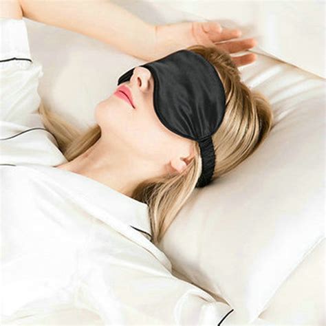 New Natural Pure Silk Sleeping Masks Super Smooth Sleep Rest Eye Mask