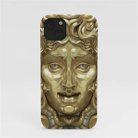 Ancient Golden And Silver Medusa Myth Iphone Case By Mar Cantón