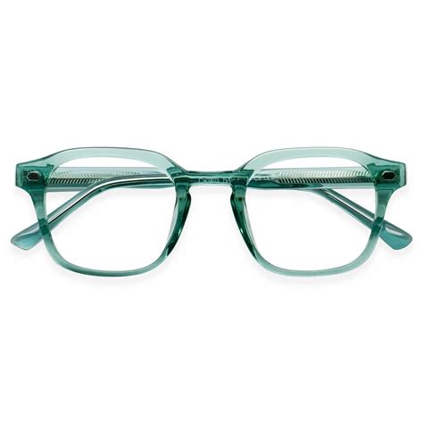 Ch2805 Square Green Eyeglasses Frames Leoptique