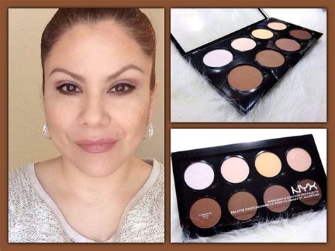 I'm loving this new NYX Highlight & Contour Pro Palette! Very pigmented- 2 bronzing shades, 2 c ...