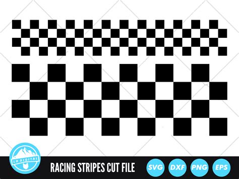Racing Stripes Svg Checkered Stripes Graphic By Lddigital · Creative